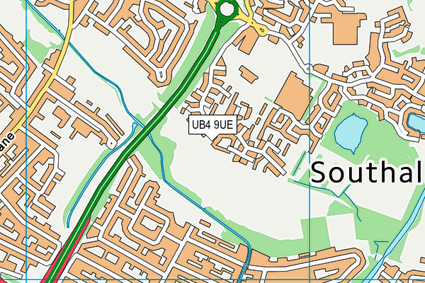 UB4 9UE map - OS VectorMap District (Ordnance Survey) UB4 9UE map - OS VectorMap District (Ordnance Survey)