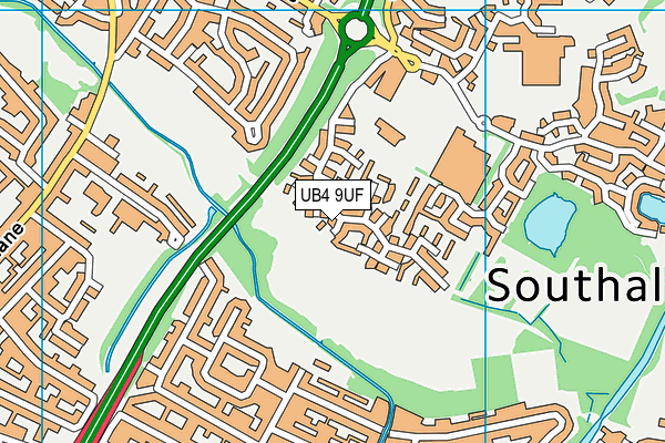 UB4 9UF map - OS VectorMap District (Ordnance Survey) UB4 9UF map - OS VectorMap District (Ordnance Survey)