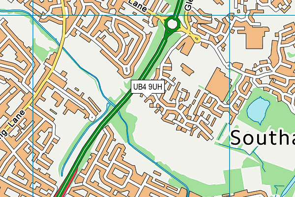UB4 9UH map - OS VectorMap District (Ordnance Survey) UB4 9UH map - OS VectorMap District (Ordnance Survey)