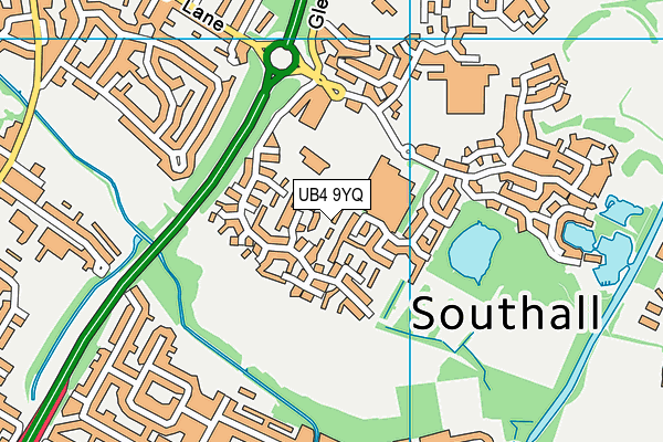 UB4 9YQ map - OS VectorMap District (Ordnance Survey) UB4 9YQ map - OS VectorMap District (Ordnance Survey)