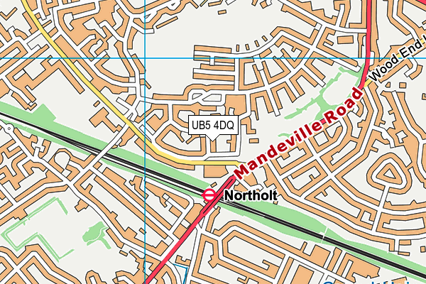 UB5 4DQ map - OS VectorMap District (Ordnance Survey)