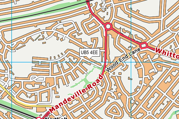 UB5 4EE map - OS VectorMap District (Ordnance Survey) UB5 4EE map - OS VectorMap District (Ordnance Survey)