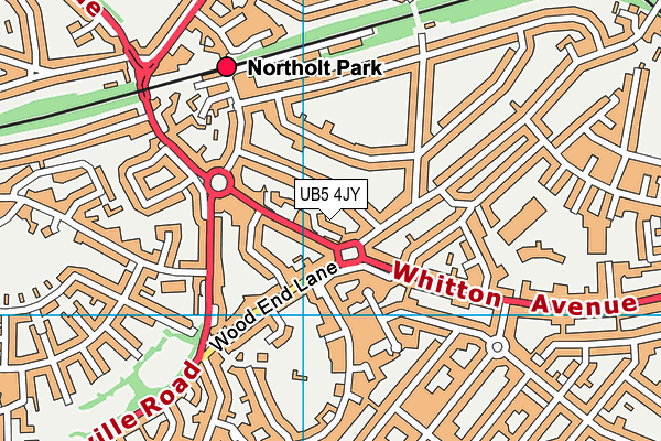 UB5 4JY map - OS VectorMap District (Ordnance Survey) UB5 4JY map - OS VectorMap District (Ordnance Survey)