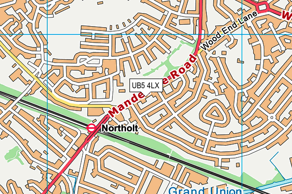 UB5 4LX map - OS VectorMap District (Ordnance Survey)