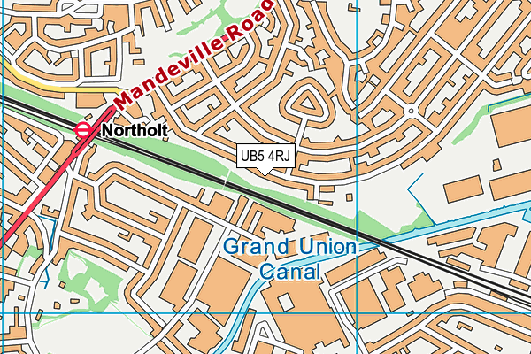 UB5 4RJ map - OS VectorMap District (Ordnance Survey)