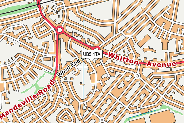 UB5 4TA map - OS VectorMap District (Ordnance Survey) UB5 4TA map - OS VectorMap District (Ordnance Survey)