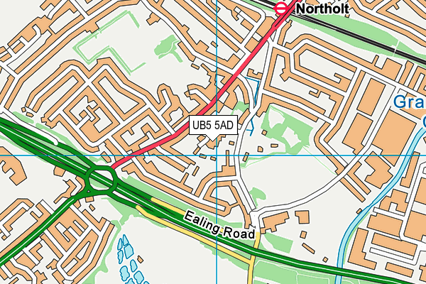 UB5 5AD map - OS VectorMap District (Ordnance Survey) UB5 5AD map - OS VectorMap District (Ordnance Survey)