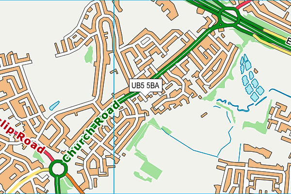 UB5 5BA map - OS VectorMap District (Ordnance Survey) UB5 5BA map - OS VectorMap District (Ordnance Survey)