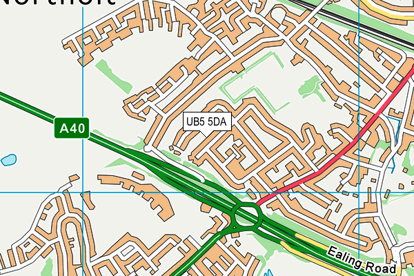 UB5 5DA map - OS VectorMap District (Ordnance Survey) UB5 5DA map - OS VectorMap District (Ordnance Survey)