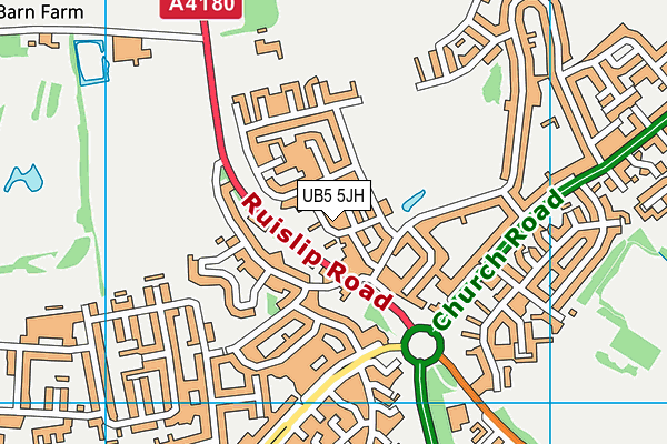 UB5 5JH map - OS VectorMap District (Ordnance Survey) UB5 5JH map - OS VectorMap District (Ordnance Survey)