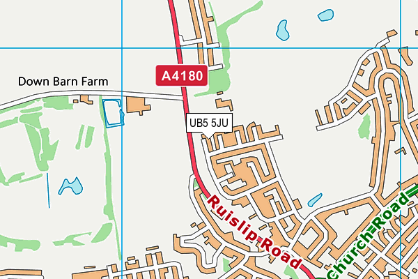 UB5 5JU map - OS VectorMap District (Ordnance Survey) UB5 5JU map - OS VectorMap District (Ordnance Survey)