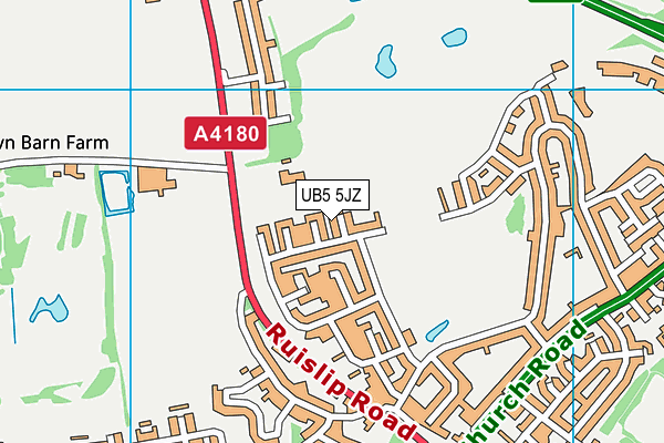 UB5 5JZ map - OS VectorMap District (Ordnance Survey) UB5 5JZ map - OS VectorMap District (Ordnance Survey)