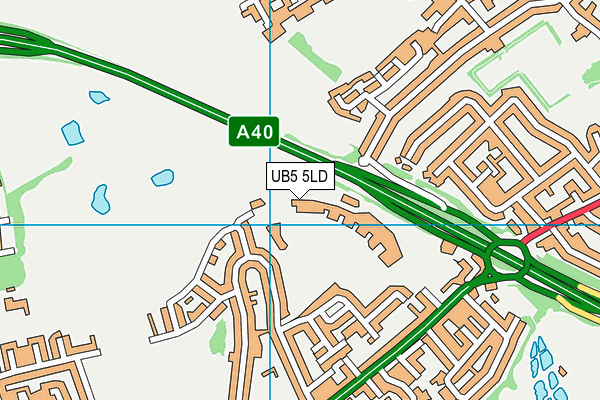 UB5 5LD map - OS VectorMap District (Ordnance Survey) UB5 5LD map - OS VectorMap District (Ordnance Survey)