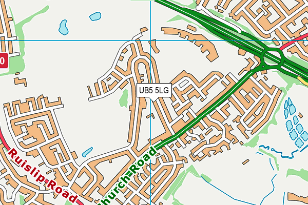 UB5 5LG map - OS VectorMap District (Ordnance Survey) UB5 5LG map - OS VectorMap District (Ordnance Survey)