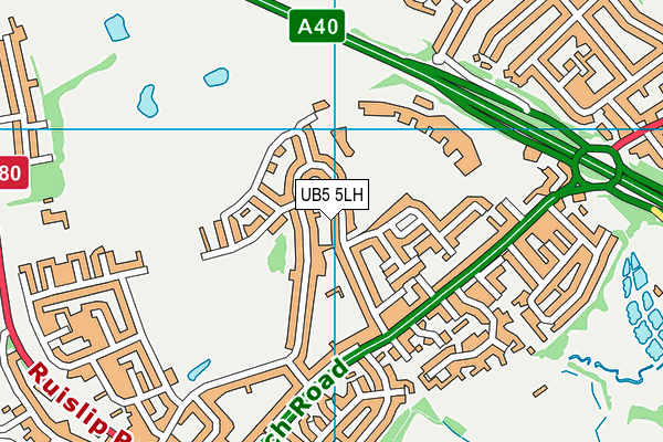 UB5 5LH map - OS VectorMap District (Ordnance Survey) UB5 5LH map - OS VectorMap District (Ordnance Survey)