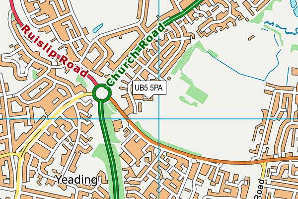 UB5 5PA map - OS VectorMap District (Ordnance Survey) UB5 5PA map - OS VectorMap District (Ordnance Survey)