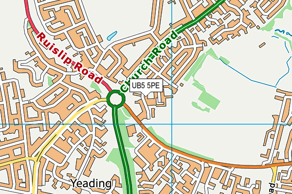 UB5 5PE map - OS VectorMap District (Ordnance Survey) UB5 5PE map - OS VectorMap District (Ordnance Survey)