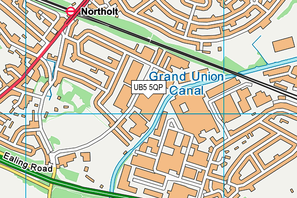 UB5 5QP map - OS VectorMap District (Ordnance Survey)