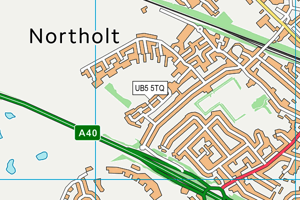 UB5 5TQ map - OS VectorMap District (Ordnance Survey)