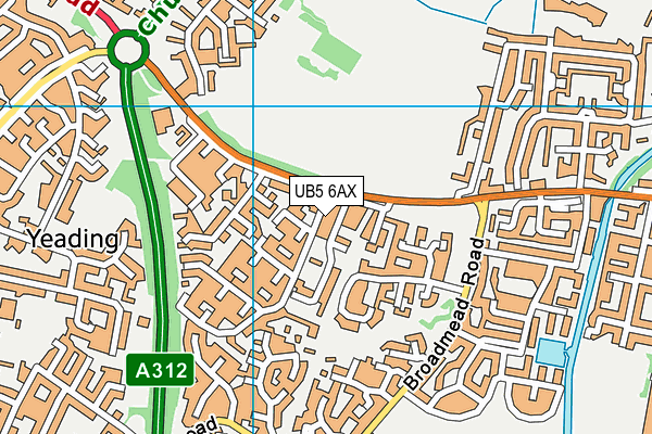 UB5 6AX map - OS VectorMap District (Ordnance Survey) UB5 6AX map - OS VectorMap District (Ordnance Survey)