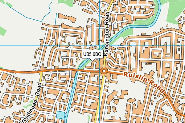 UB5 6BQ map - OS VectorMap District (Ordnance Survey)