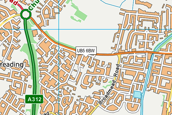 UB5 6BW map - OS VectorMap District (Ordnance Survey) UB5 6BW map - OS VectorMap District (Ordnance Survey)