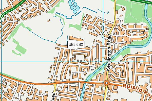 UB5 6BX map - OS VectorMap District (Ordnance Survey) UB5 6BX map - OS VectorMap District (Ordnance Survey)