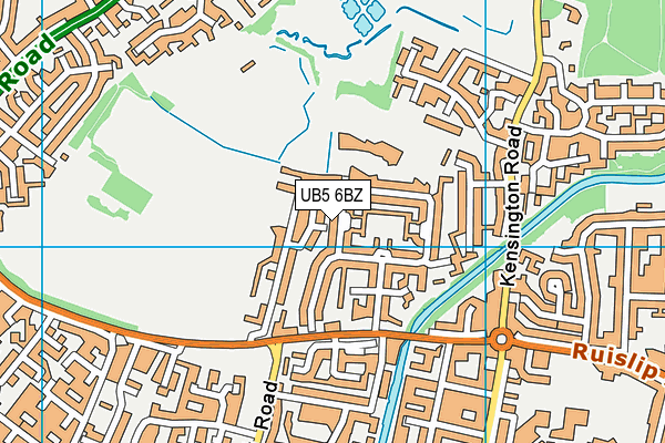 UB5 6BZ map - OS VectorMap District (Ordnance Survey) UB5 6BZ map - OS VectorMap District (Ordnance Survey)