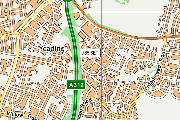 UB5 6ET map - OS VectorMap District (Ordnance Survey) UB5 6ET map - OS VectorMap District (Ordnance Survey)