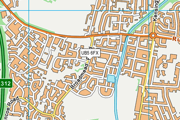 UB5 6FX map - OS VectorMap District (Ordnance Survey) UB5 6FX map - OS VectorMap District (Ordnance Survey)