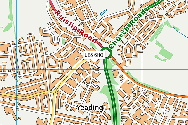 UB5 6HQ map - OS VectorMap District (Ordnance Survey)