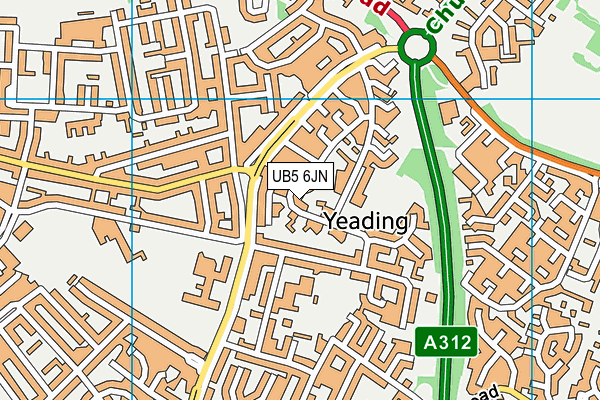 UB5 6JN map - OS VectorMap District (Ordnance Survey) UB5 6JN map - OS VectorMap District (Ordnance Survey)