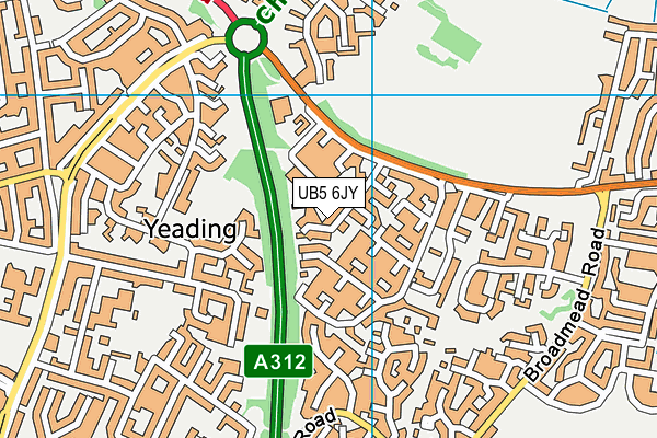 UB5 6JY map - OS VectorMap District (Ordnance Survey) UB5 6JY map - OS VectorMap District (Ordnance Survey)