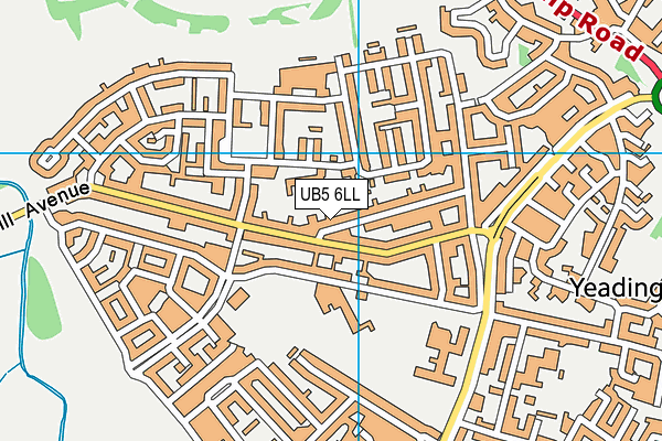 UB5 6LL map - OS VectorMap District (Ordnance Survey) UB5 6LL map - OS VectorMap District (Ordnance Survey)
