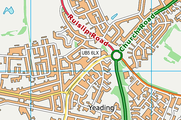 UB5 6LX map - OS VectorMap District (Ordnance Survey)