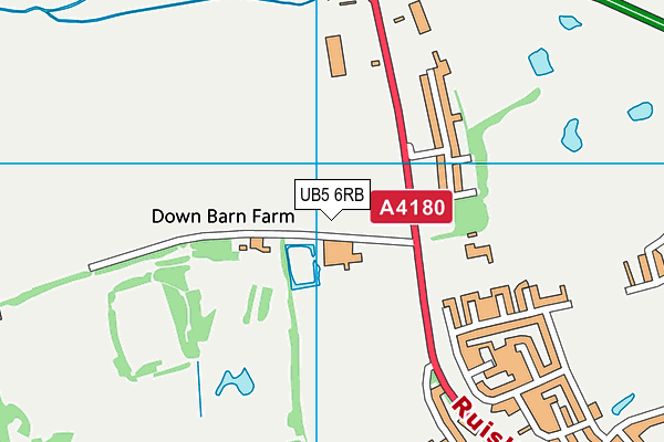 UB5 6RB map - OS VectorMap District (Ordnance Survey)