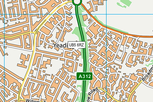UB5 6RZ map - OS VectorMap District (Ordnance Survey) UB5 6RZ map - OS VectorMap District (Ordnance Survey)