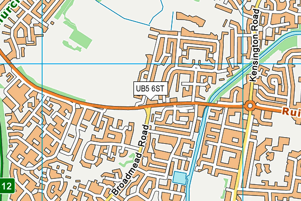 UB5 6ST map - OS VectorMap District (Ordnance Survey) UB5 6ST map - OS VectorMap District (Ordnance Survey)