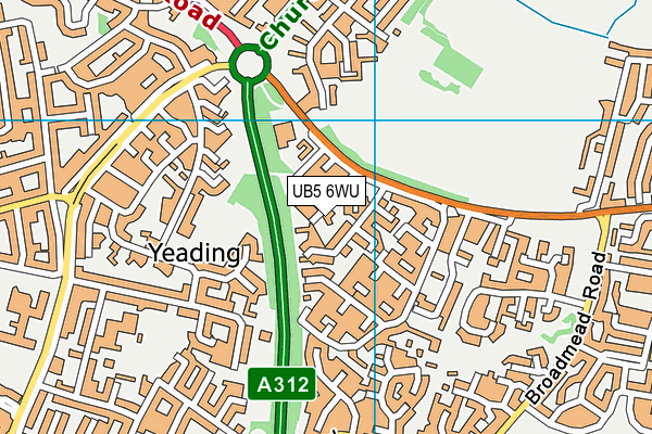 UB5 6WU map - OS VectorMap District (Ordnance Survey) UB5 6WU map - OS VectorMap District (Ordnance Survey)
