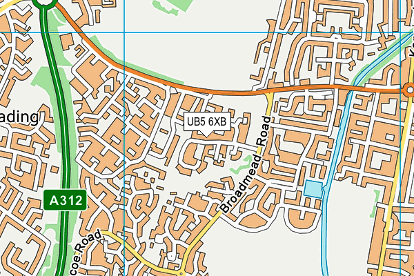 UB5 6XB map - OS VectorMap District (Ordnance Survey) UB5 6XB map - OS VectorMap District (Ordnance Survey)