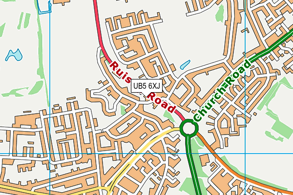 UB5 6XJ map - OS VectorMap District (Ordnance Survey) UB5 6XJ map - OS VectorMap District (Ordnance Survey)