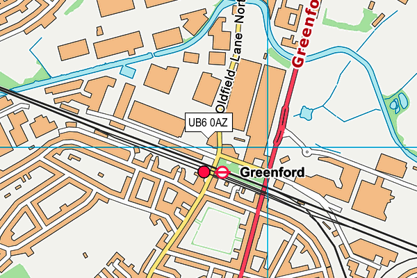 UB6 0AZ map - OS VectorMap District (Ordnance Survey) UB6 0AZ map - OS VectorMap District (Ordnance Survey)