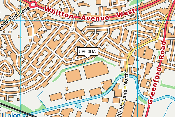 UB6 0DA map - OS VectorMap District (Ordnance Survey) UB6 0DA map - OS VectorMap District (Ordnance Survey)