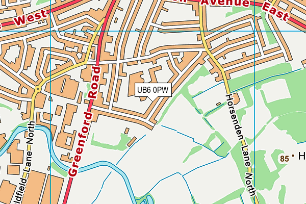 UB6 0PW map - OS VectorMap District (Ordnance Survey) UB6 0PW map - OS VectorMap District (Ordnance Survey)