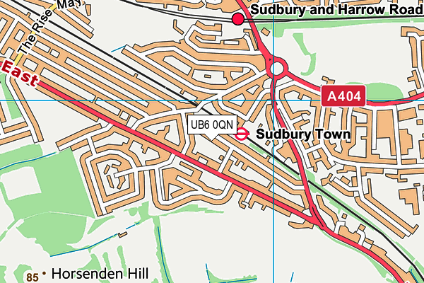 UB6 0QN map - OS VectorMap District (Ordnance Survey) UB6 0QN map - OS VectorMap District (Ordnance Survey)