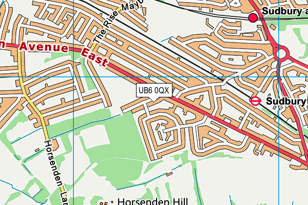 UB6 0QX map - OS VectorMap District (Ordnance Survey) UB6 0QX map - OS VectorMap District (Ordnance Survey)