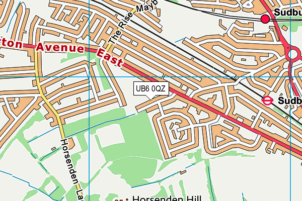 UB6 0QZ map - OS VectorMap District (Ordnance Survey) UB6 0QZ map - OS VectorMap District (Ordnance Survey)