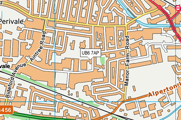 UB6 7AP map - OS VectorMap District (Ordnance Survey) UB6 7AP map - OS VectorMap District (Ordnance Survey)