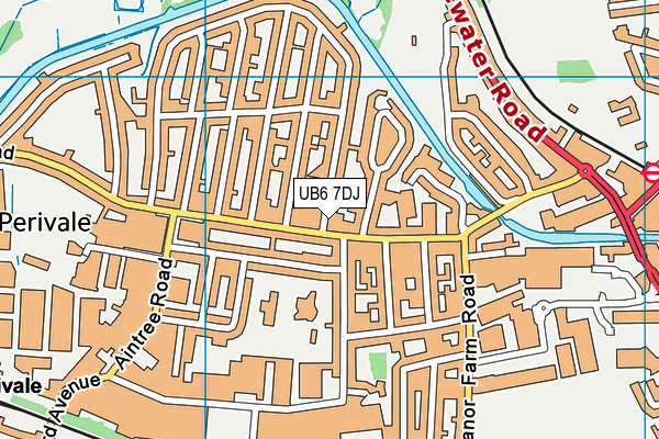 UB6 7DJ map - OS VectorMap District (Ordnance Survey) UB6 7DJ map - OS VectorMap District (Ordnance Survey)