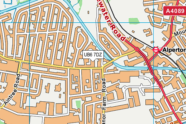 UB6 7DZ map - OS VectorMap District (Ordnance Survey) UB6 7DZ map - OS VectorMap District (Ordnance Survey)